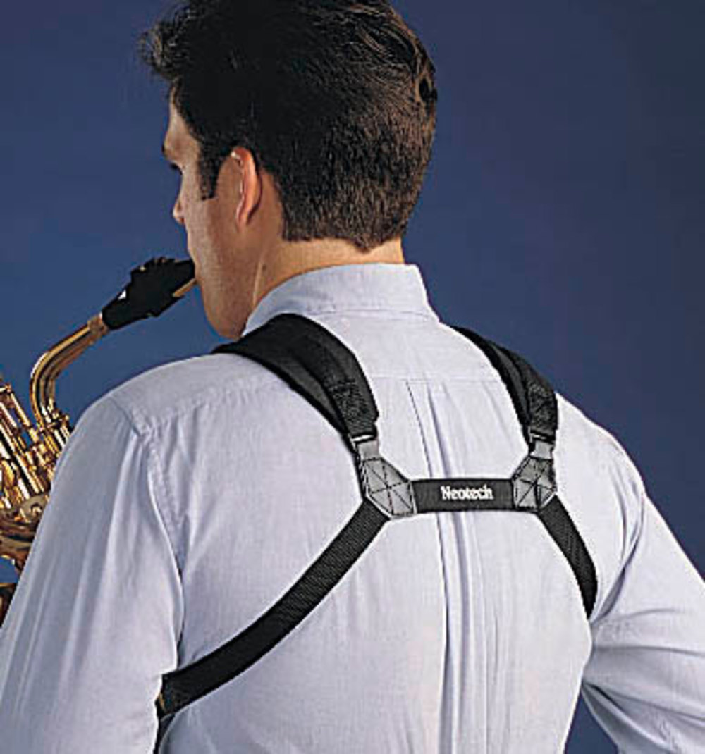 Courroie Pour Saxophone Gewa - Nylon Noir 2,5 Cm - Universelle Alto, Ténor, Baryton - Réglage Permanent