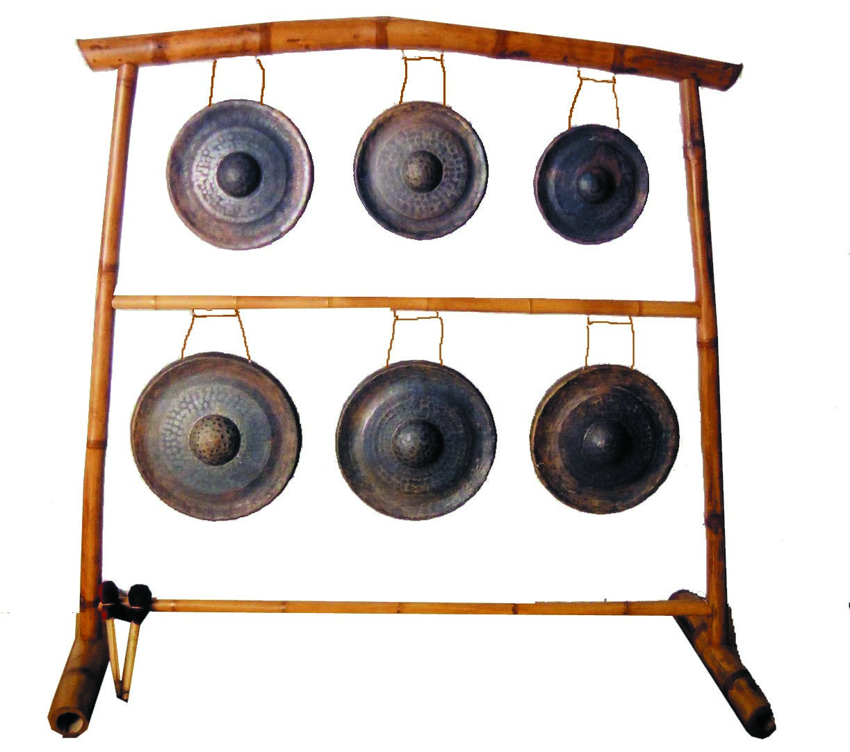 Portique pour les 6 gongs